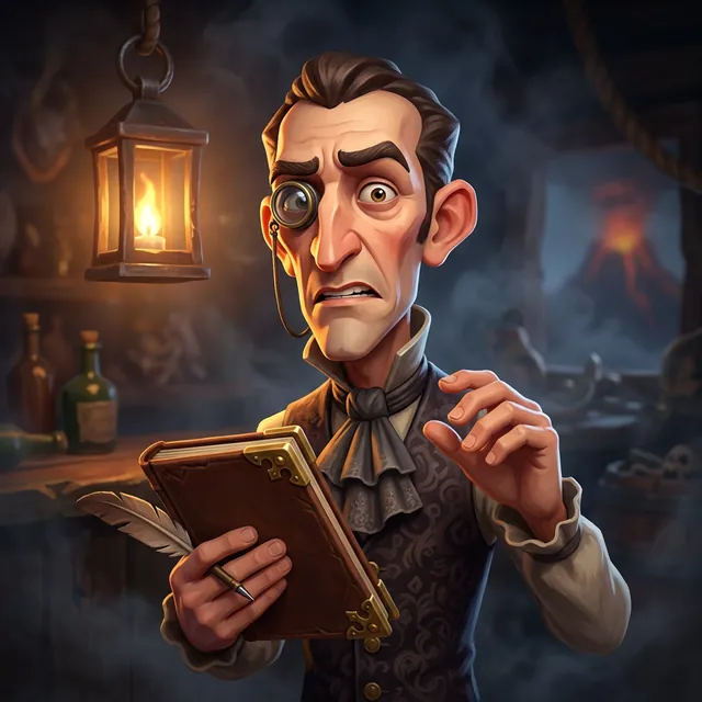 Cull, the Assay factor, with his ledger.